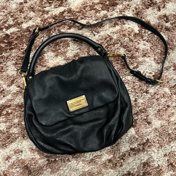 Marc by Marc Jacobs Classic Q Lil Ukita Pebbled Leather Crossbody in Black - Picture 1 of 8